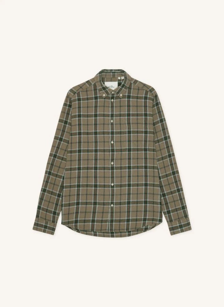 Les Deux - قميص كاروهات عتيق | Taupe brown