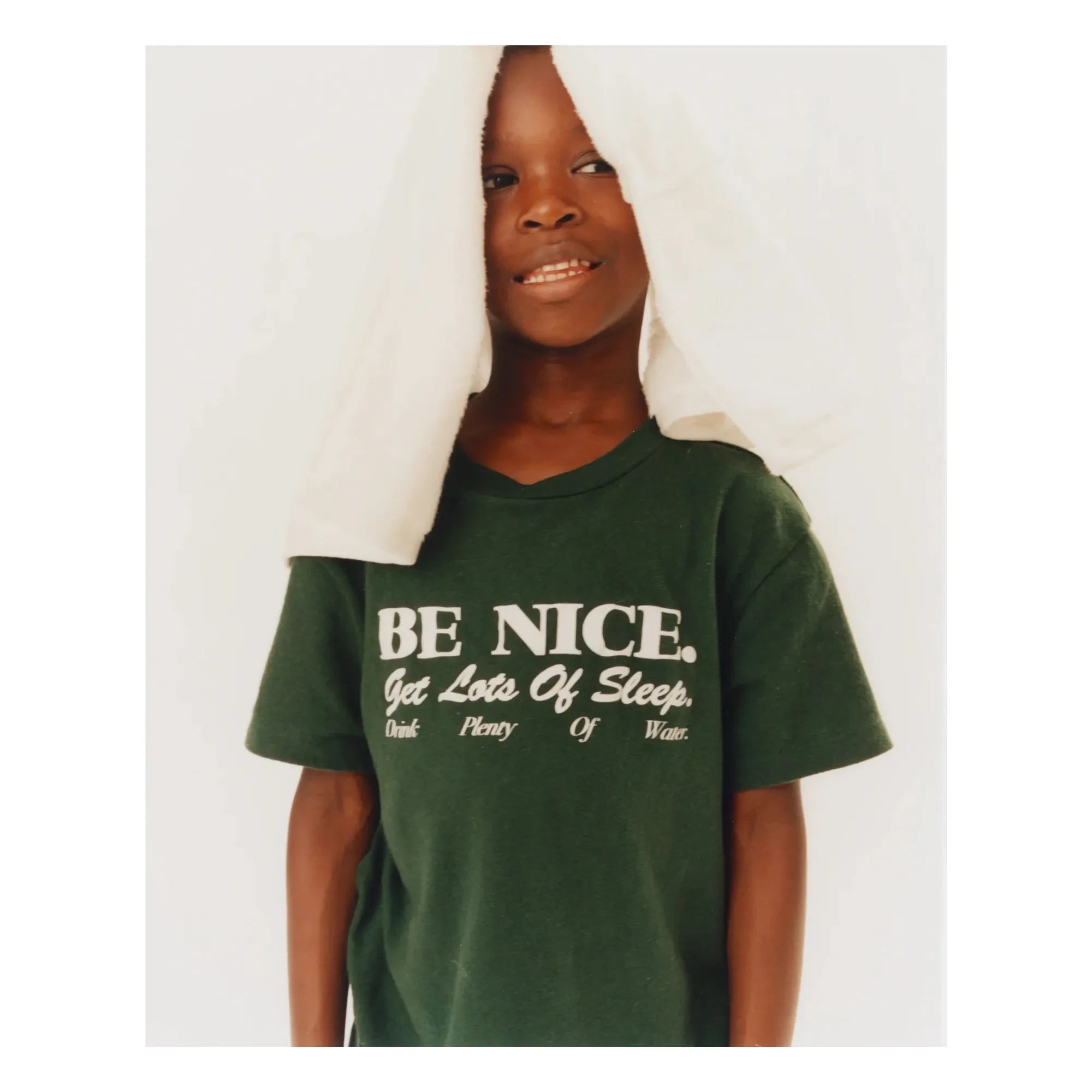 Sporty & Rich - Be Nice T-shirt Geri dönüştürülmüş pamuk | Koyu yeşil