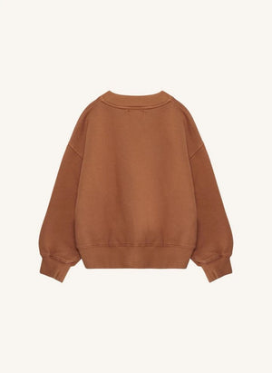 True Artist - Ex Libris organik pamuklu sweatshirt | Kahverengi
