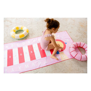 Quut - Phare Cœurs mikrofiber plaj havlusu | Pembe