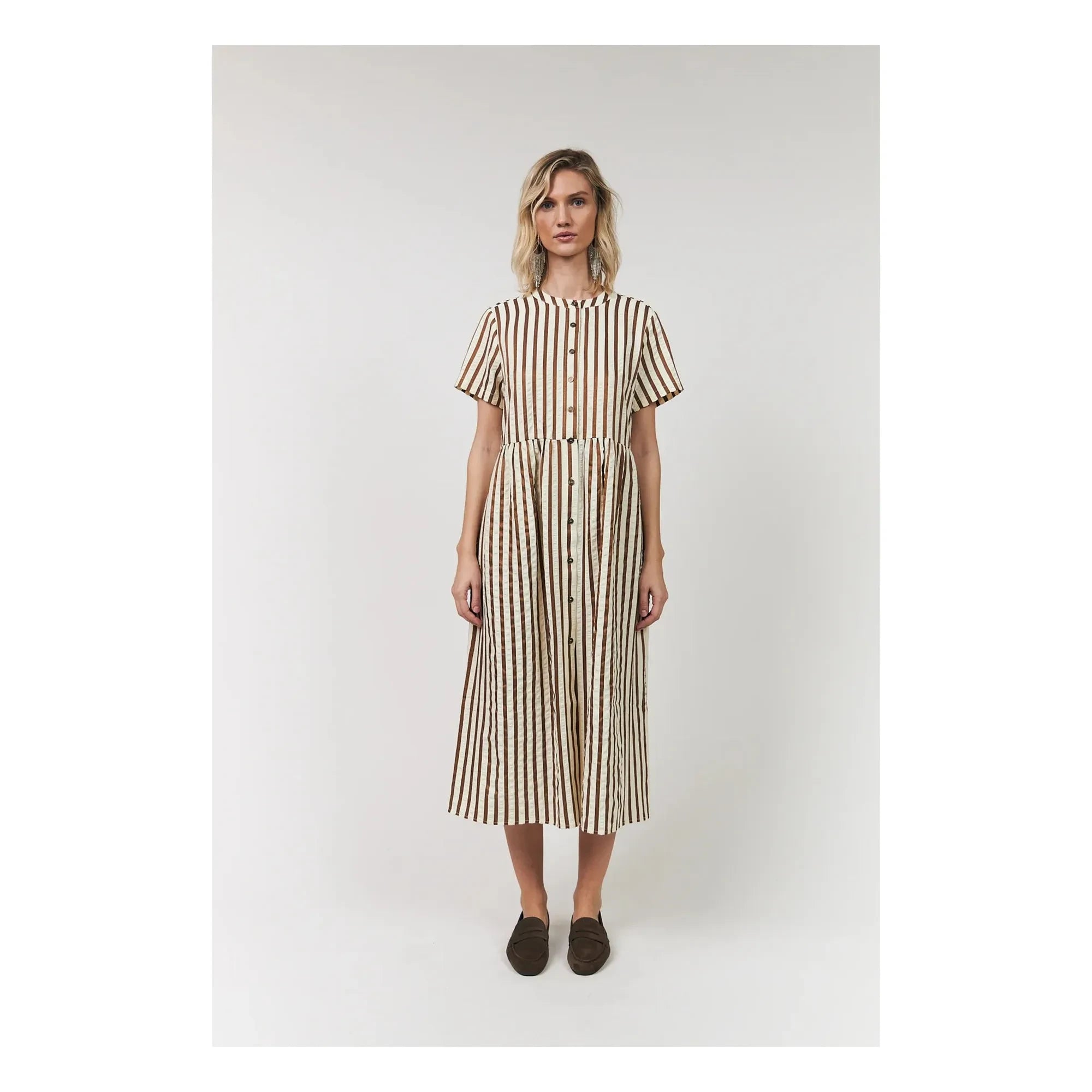 Lollys Laundry - Aliya Pamuk Elbise | Mocha