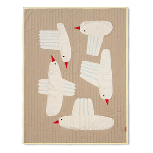 Ferm Living Kids - Bird بطانية قطنية