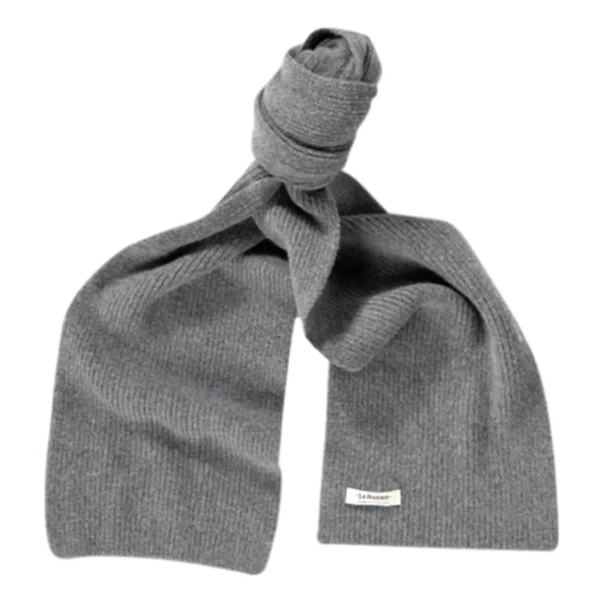 Le Bonnet Amsterdam - Yün ve Angora Atkı | Kömür grisi