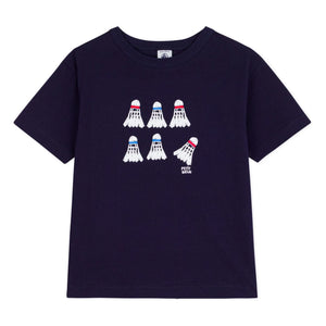Petit Bateau - Badminton Organik Pamuklu Bol Tişört | Lacivert