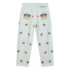Stella McCartney Kids - Cerises Pamuk Gabardin Pantolon | Beyaz