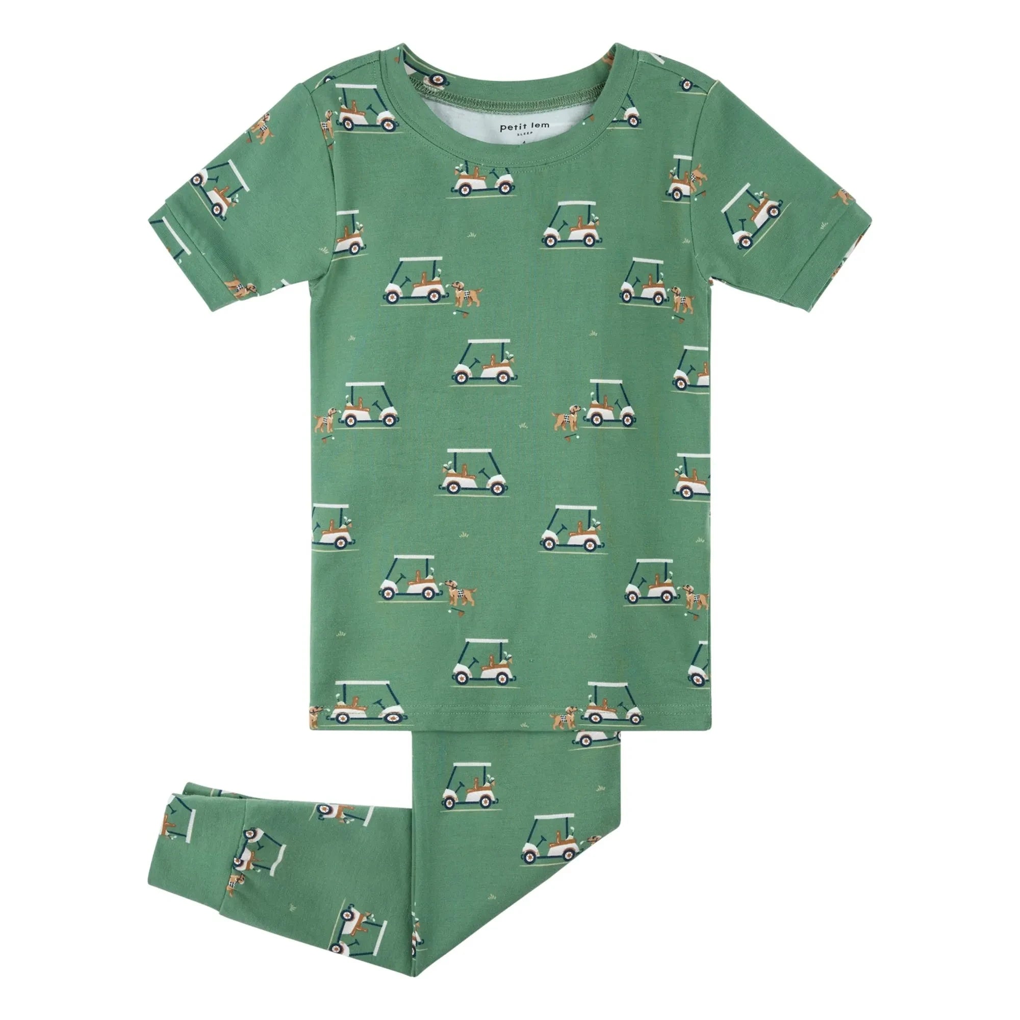 Petit Lem - Pyjama Golfettes Organik Pamuk ve Modal | Orman Yeşili