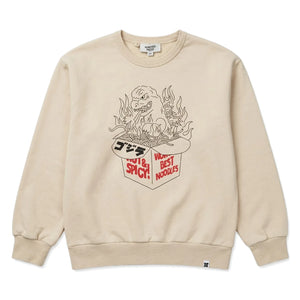 Hundred Pieces - Ryde Godzilla Organik Pamuklu Sweatshirt | Kırık beyaz