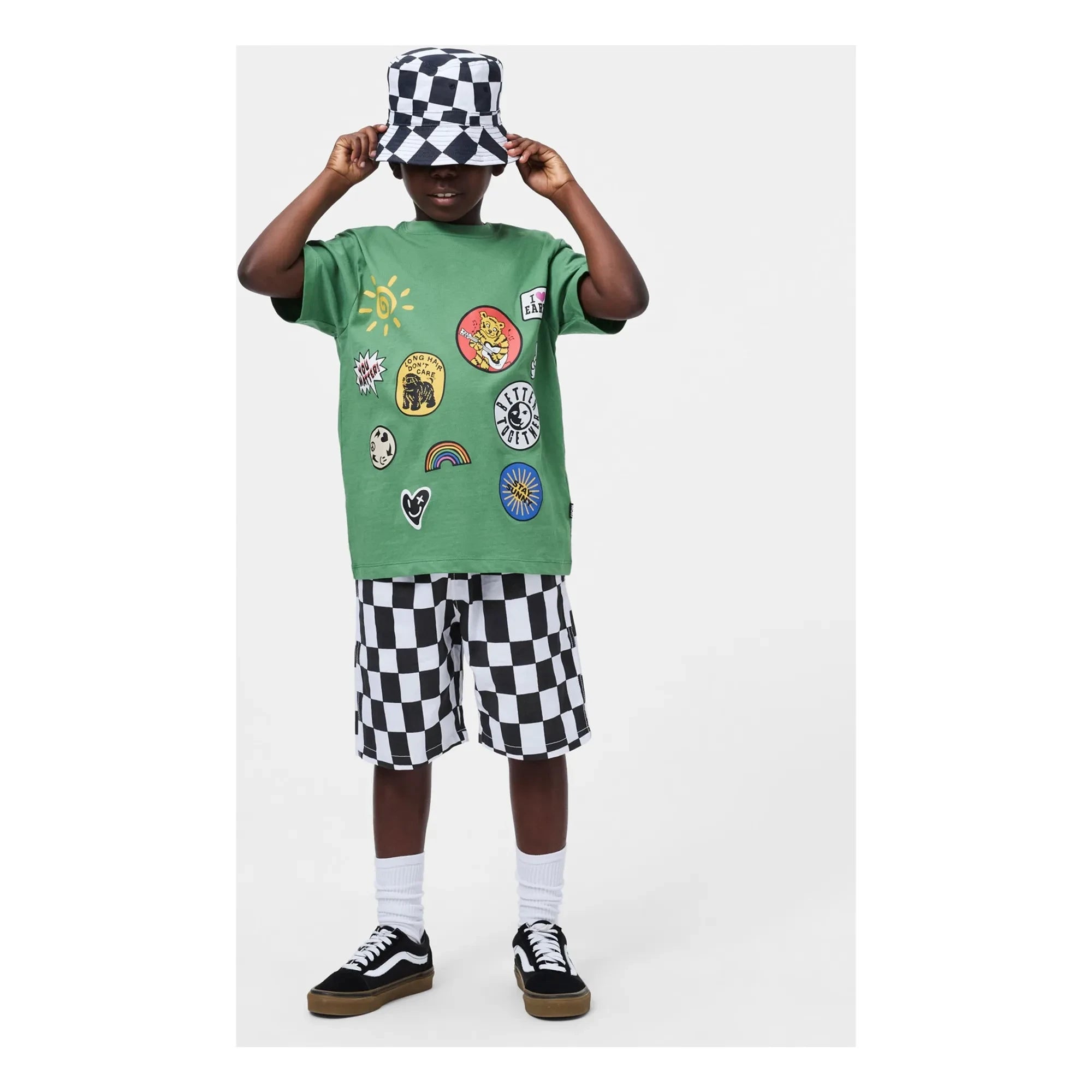Molo - Arrow Damier Organik Pamuk Şort | Siyah