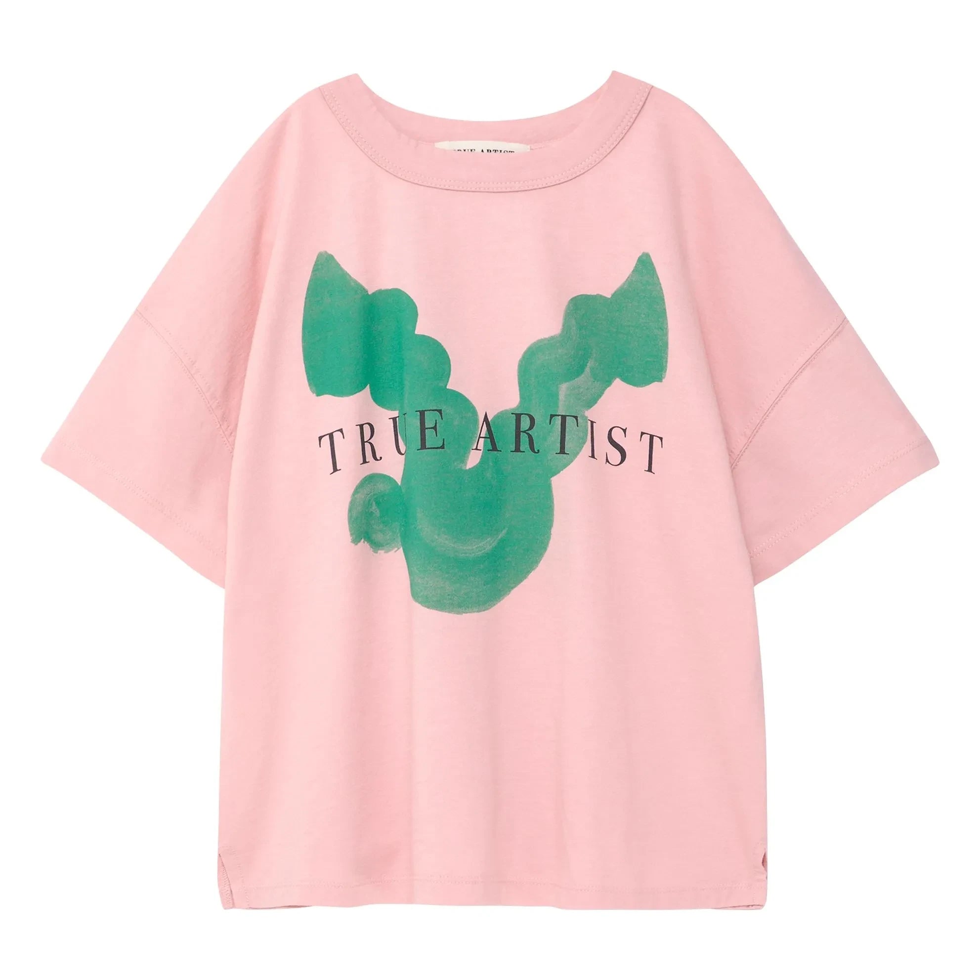 True Artist - T-shirt N°1 Kuş Organik Pamuk | Soluk Pembe