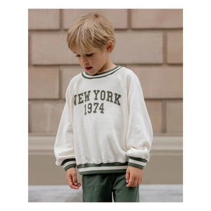 Rylee + Cru - Raglan Sweat New York Mini | Ekru