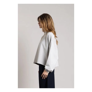 Smallable Woman - Bria organik pamuklu sweatshirt | İnci grisi