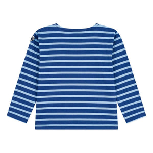 Petit Bateau - Marinière rozetli Tişört | Mavi