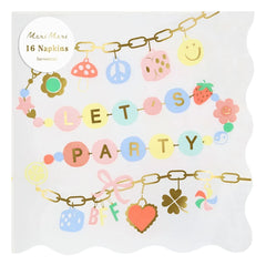 Meri Meri - Charm Party kağıt peçeteler - 16'lı Set