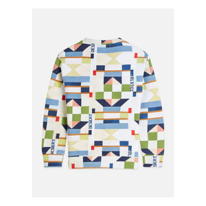 Scotch & Soda - Geometrik Sweatshirt | Beyaz