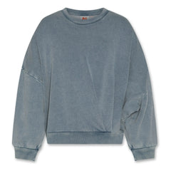 AO76 - Lys geri dönüştürülmüş pamuklu sweatshirt | Gri mavi