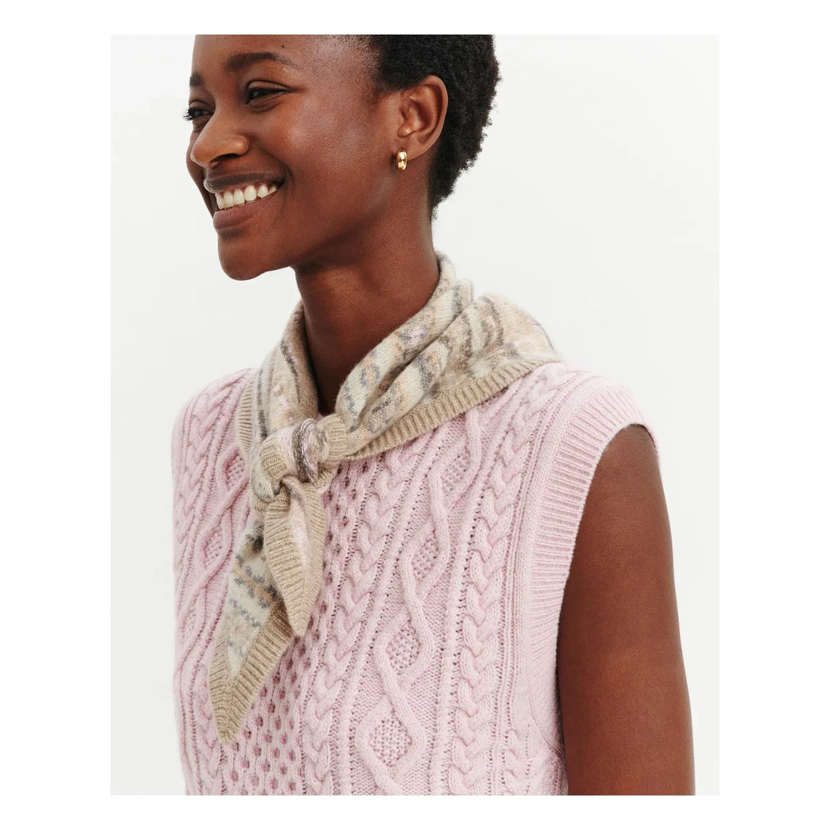 Bompard - Fair Isle وشاح مثلثي من الكشمير