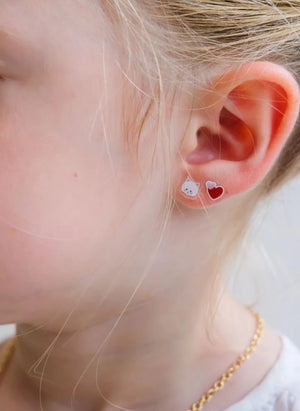 Mimi & Lula - Kendinden Yapışkanlı Kedi Küpeleri | Soluk Pembe