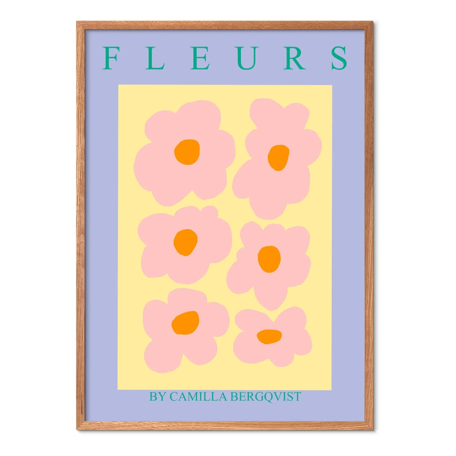 Poster and Frame - Çerçevesiz Fleurs Gul Poster