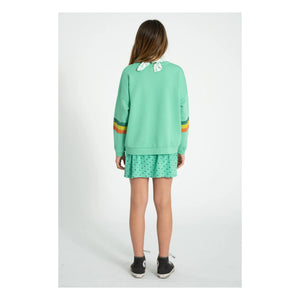 Piupiuchick - Çizgili Sweatshirt Organik Pamuk | Yeşil