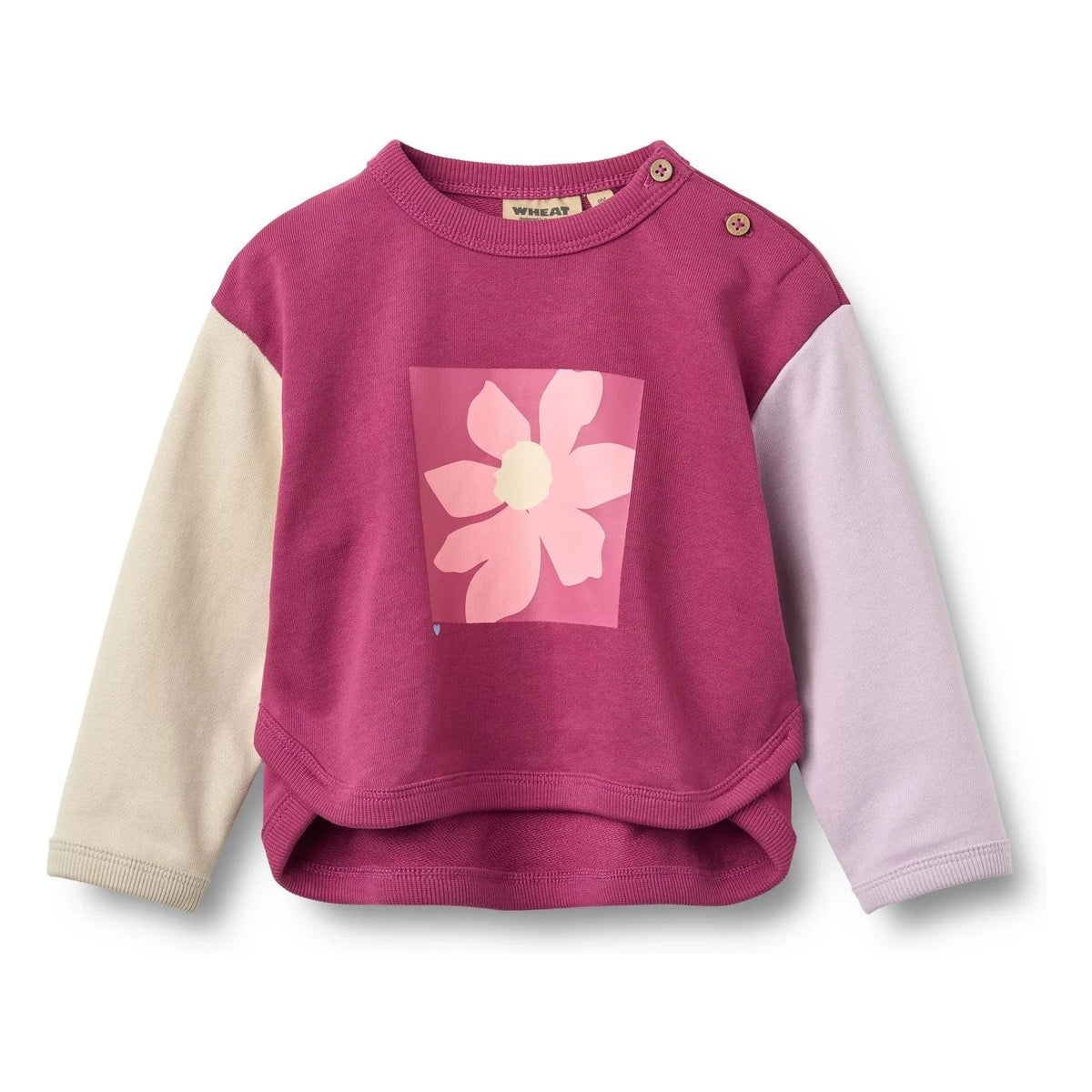 Wheat - Emery Fleur سويتشيرت قطن عضوي | Magenta