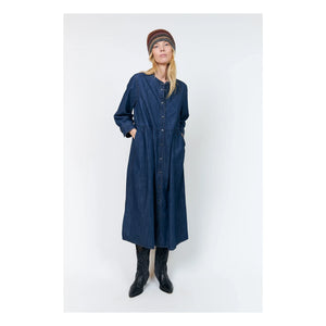 Lollys Laundry - Aliya Denim Pamuk Elbise | Lacivert