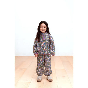 Petit Stella - Çiçek Desenli Polar Set | Mor