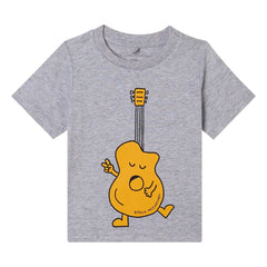 Stella McCartney Kids - Gri Organik Pamuk Gitar Tişört