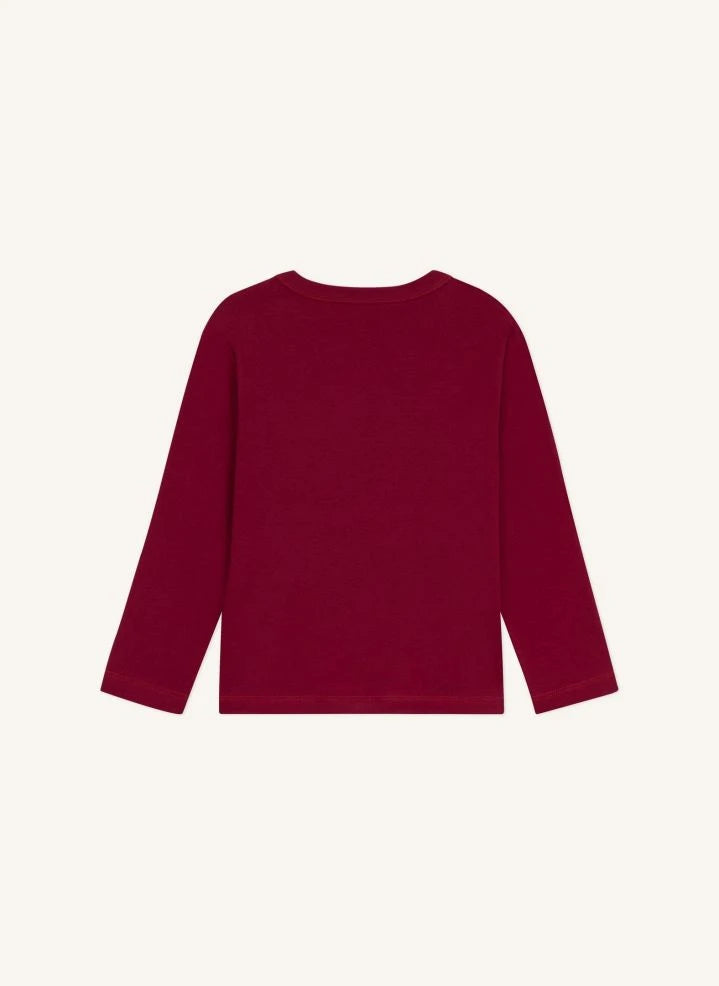 Petit Bateau - تيشيرت بشعار قطن عضوي | بوردو