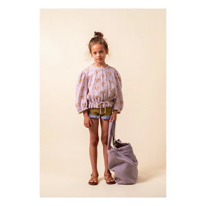 birinit - Cinca Çizgili Organik Pamuklu Bluz | Mauve