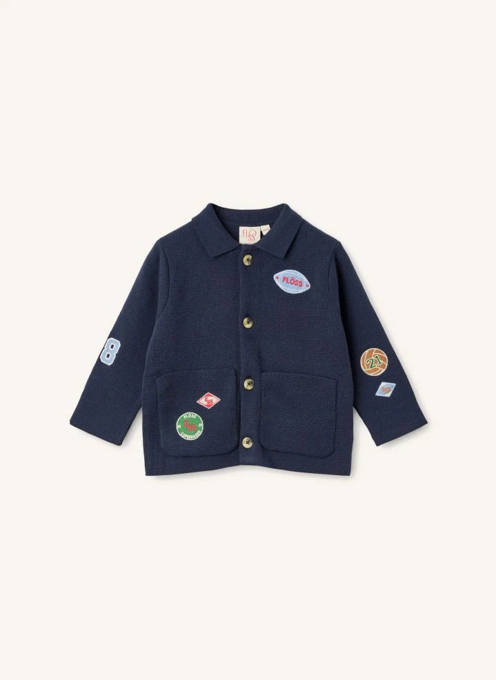 Flöss - Vincent Patchs Overshirt | أزرق غامق
