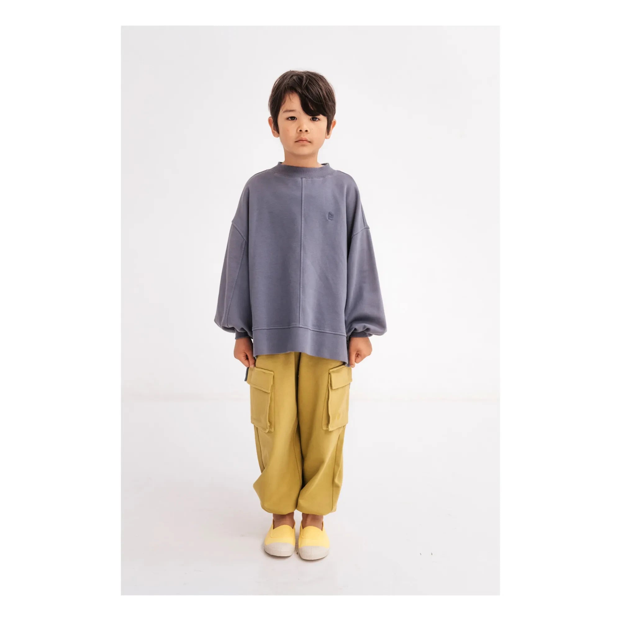 Repose AMS - Kutu formunda organik pamuklu sweatshirt | Kömür grisi