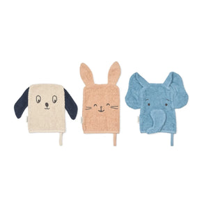 Liewood - Sylvester Organik Pamuklu Yıkama Bezi - 3'lü Set | Soluk Toskana Karışımı