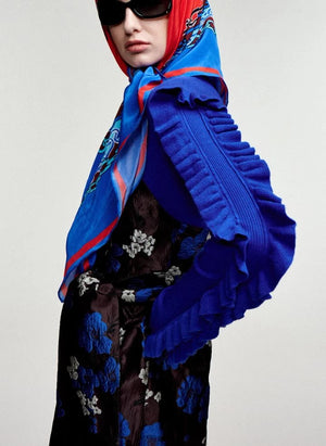 Essentiel Antwerp - Kitty Fırfırlı Kazak | Indigo
