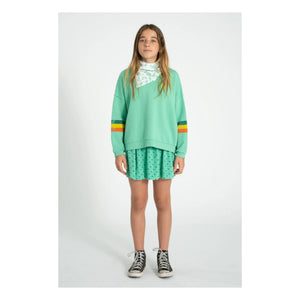 Piupiuchick - Çizgili Sweatshirt Organik Pamuk | Yeşil