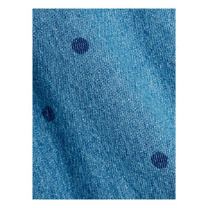 Mini Rodini - Organik Pamuklu Noktalı Denim Şapka | Mavi