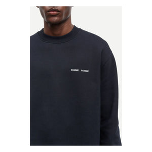 Samsoe Samsoe - Norsbro organik pamuk yuvarlak yaka sweatshirt | Koyu Mavi