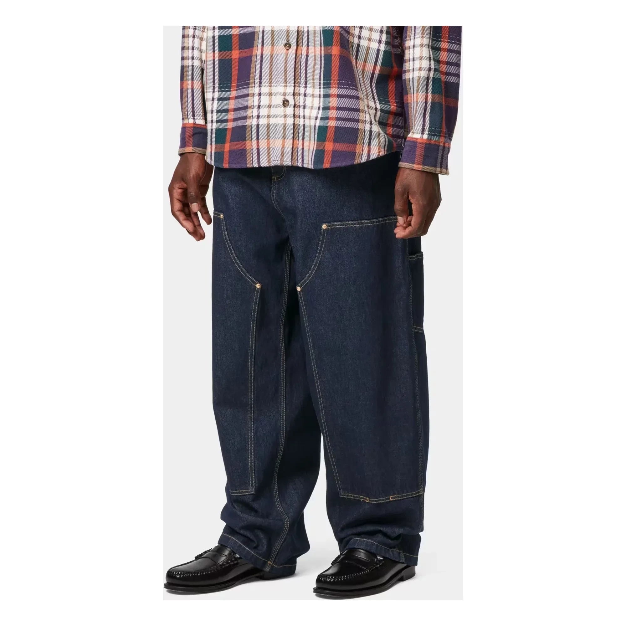Carhartt WIP - Nash Çift Dizli Geniş Paça Jean | Ham Denim