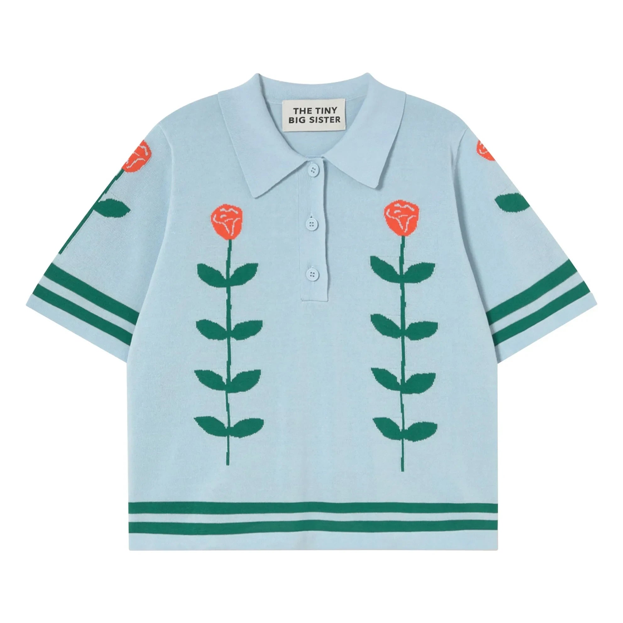 The Tiny Big Sister - Polo Chloé Roses Pamuk | Mavi