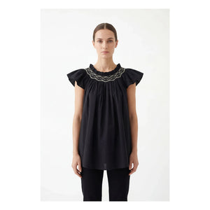 BELLEPIECE - Mykonos Pamuk Poplin Üst | Siyah