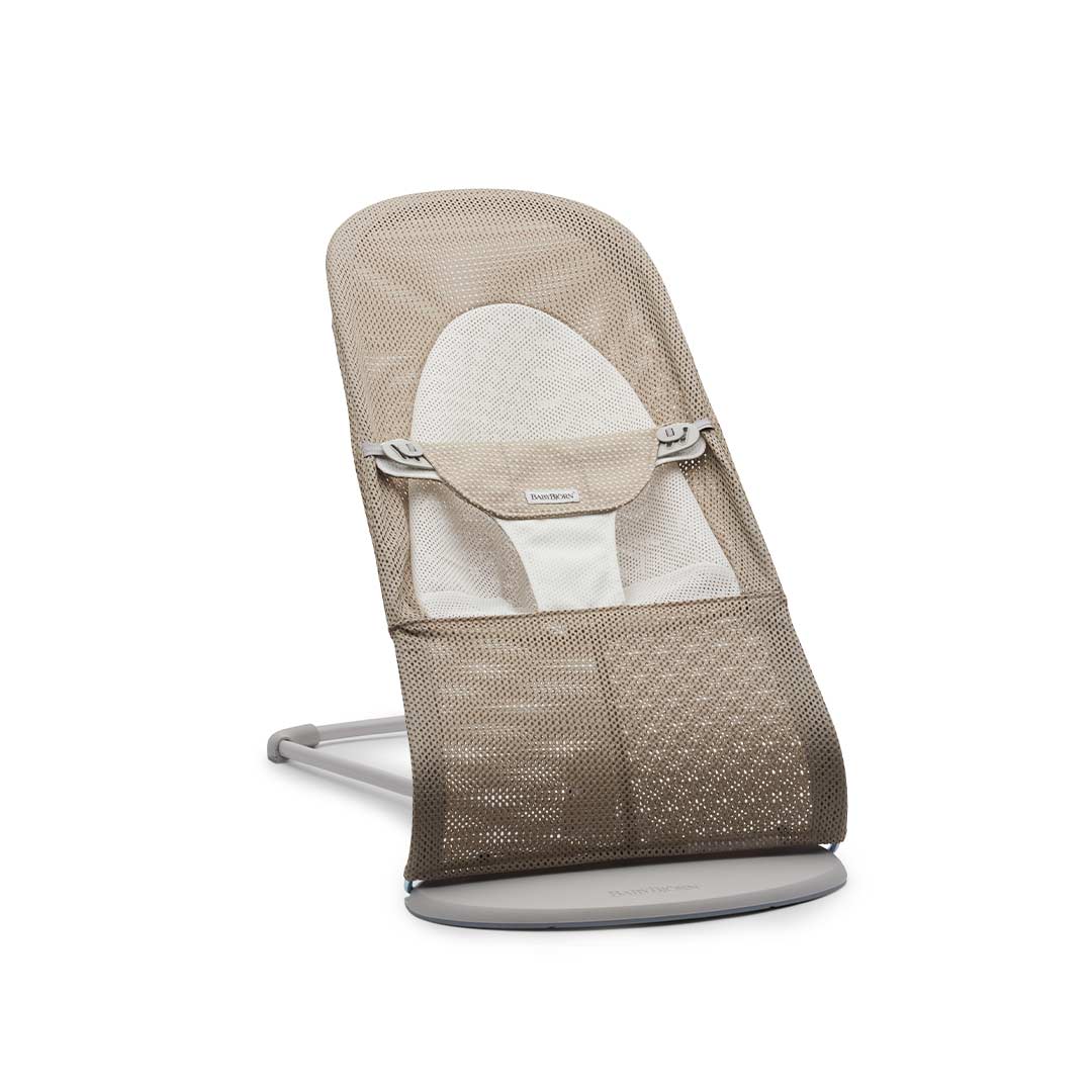 BabyBjorn Balance Soft Mesh Baby Bouncer - Grey Frame - Grey Beige-Baby Bouncers- | Natural Baby Shower