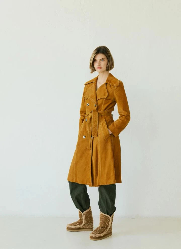 Mou - Botات Eskimo Sashiko | Cognac