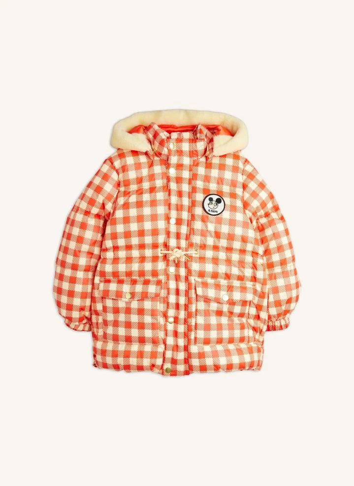 Mini Rodini - Ritzratz Gingham معطف مبطن | أحمر