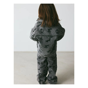 brunobruno nation - Lou Voyage Denim Organik Pamuk Ceket | Gri