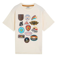 Scotch & Soda - Organik pamuklu T-shirt | Ekru