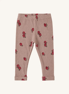 Studio Bohème - بنطالون قطن عضوي منقوش روم بوم | بيج
