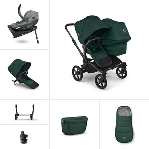 Bugaboo Donkey 6 Double Ultimate Go Beyond 2 Newborn Bundle-Travel Systems-Fern Green- | Natural Baby Shower