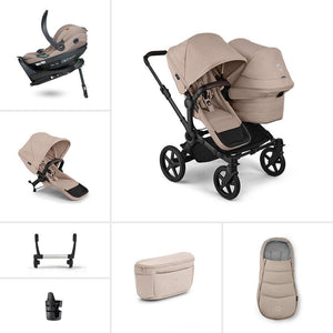 Bugaboo Donkey 6 Double Ultimate Go Beyond 2 Newborn Bundle-Travel Systems-Desert Taupe- | Natural Baby Shower