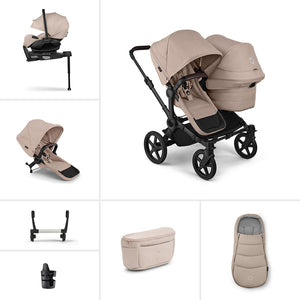 Bugaboo Donkey 6 Double Ultimate Newborn Bundle-Travel Systems-Desert Taupe- | Natural Baby Shower