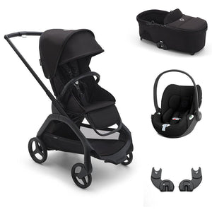 Bugaboo Dragonfly + Cloud T Travel System - Midnight Black-Travel Systems-No Base-With Carrycot | Natural Baby Shower