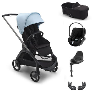 Bugaboo Dragonfly + Cloud T Travel System - Skyline Blue-Travel Systems-Base T-With Carrycot | Natural Baby Shower